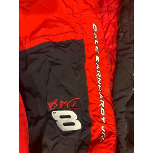 Dale Earnhardt Jr #8 NASCAR Winners Circle Jacket Red Black Racing Coat - Picture 2 of 5